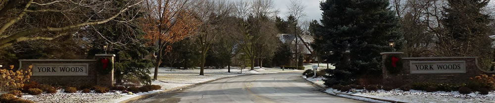 York Woods Community Association front gate